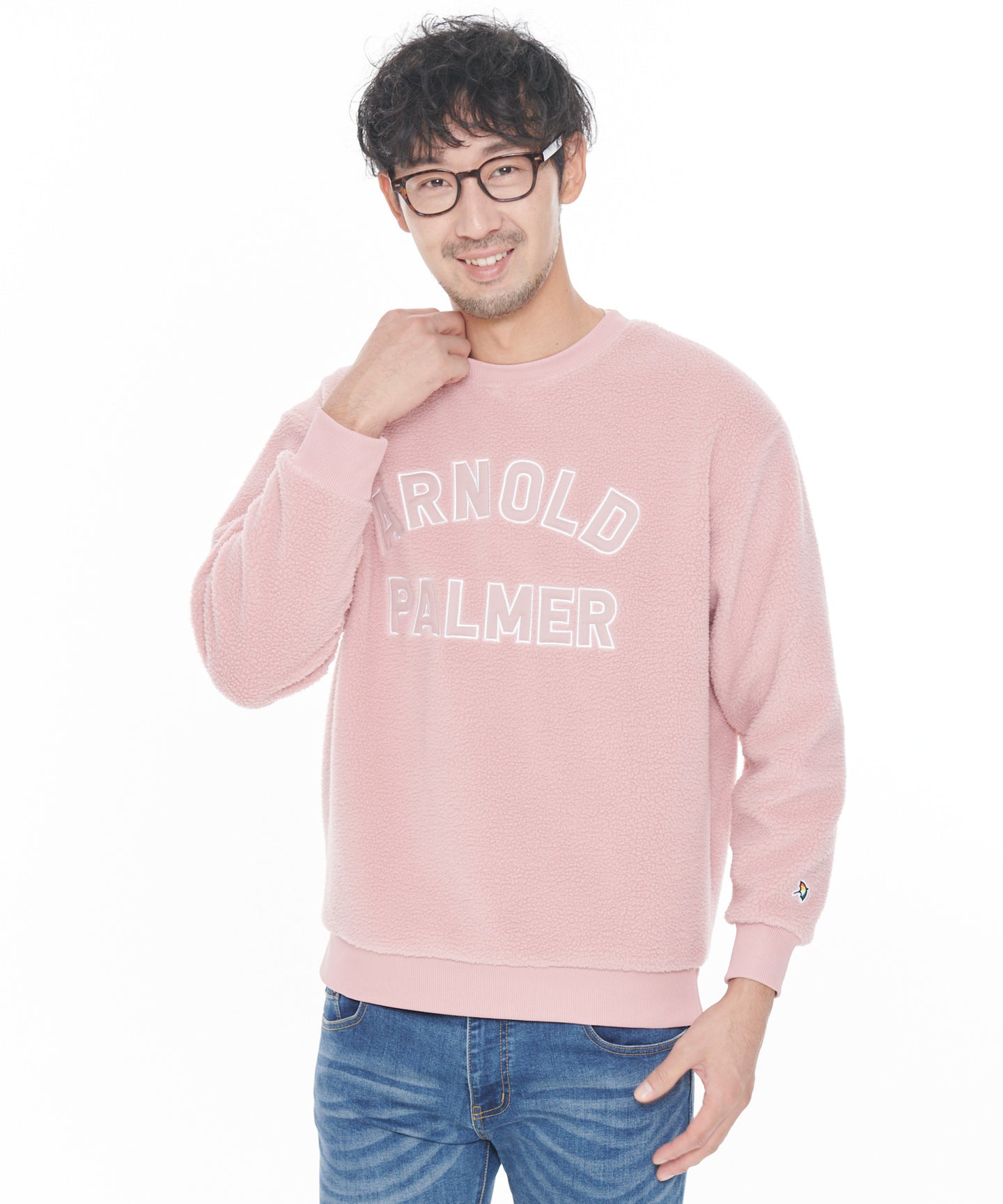 Arnold Palmer 【残り2点】ボアフリースシェアロゴプルオーバー